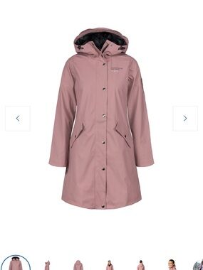Scandinavian North Hooded Raincoat - Dusty Rose